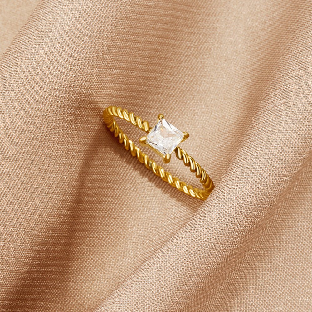 Sofia Twisted Crystal Ring
