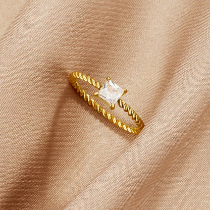 Sofia Twisted Crystal Ring