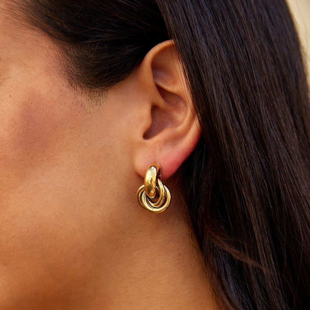 Sofia Twisted Gold-Tone Hoop Earrings