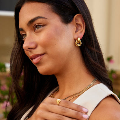 Sofia Twisted Gold-Tone Hoop Earrings