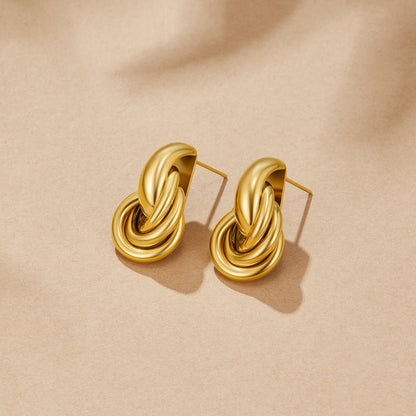 Sofia Twisted Gold-Tone Hoop Earrings