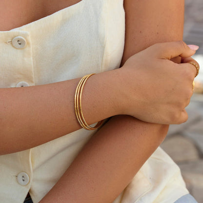 Solana Gold-Tone Bangle Set