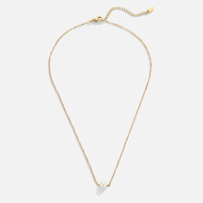 Solitaire Pearl Gold-Tone Necklace