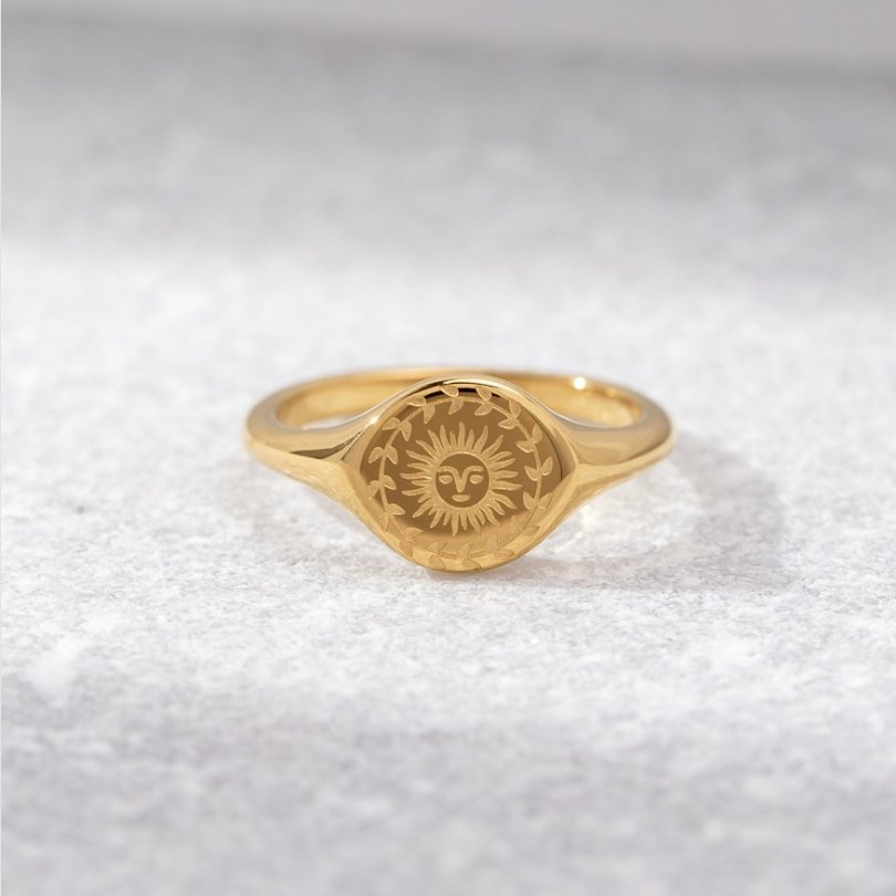 Summer Solstice Gold-Tone Ring