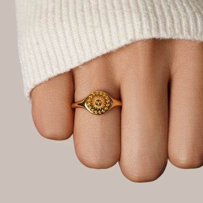 Summer Solstice Gold-Tone Ring