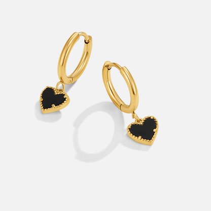 Tainted Hearts Hoop Earrings