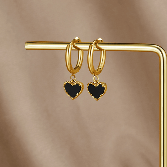 Tainted Hearts Hoop Earrings