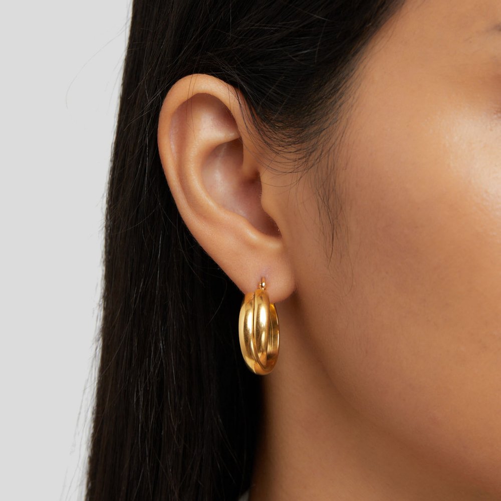 Talia Gold-Tone Hoop Earrings