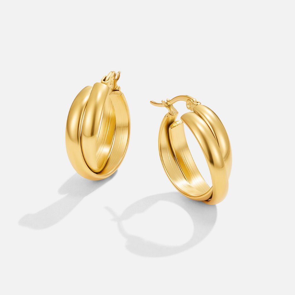 Talia Gold-Tone Hoop Earrings