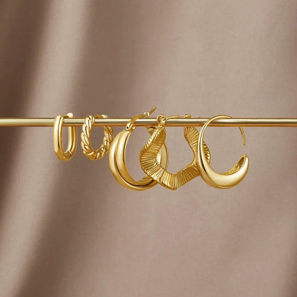 Talia Gold-Tone Hoop Earrings