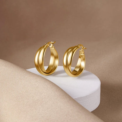 Talia Gold-Tone Hoop Earrings