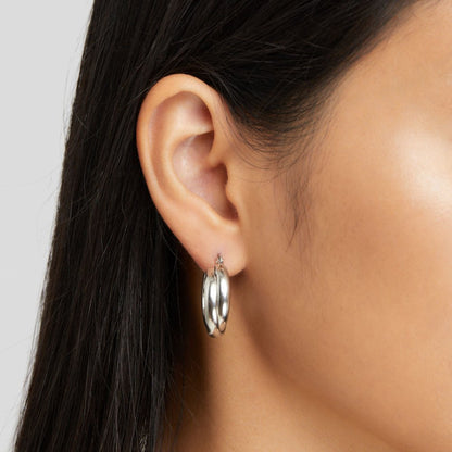 Talia Silver-Tone Hoops
