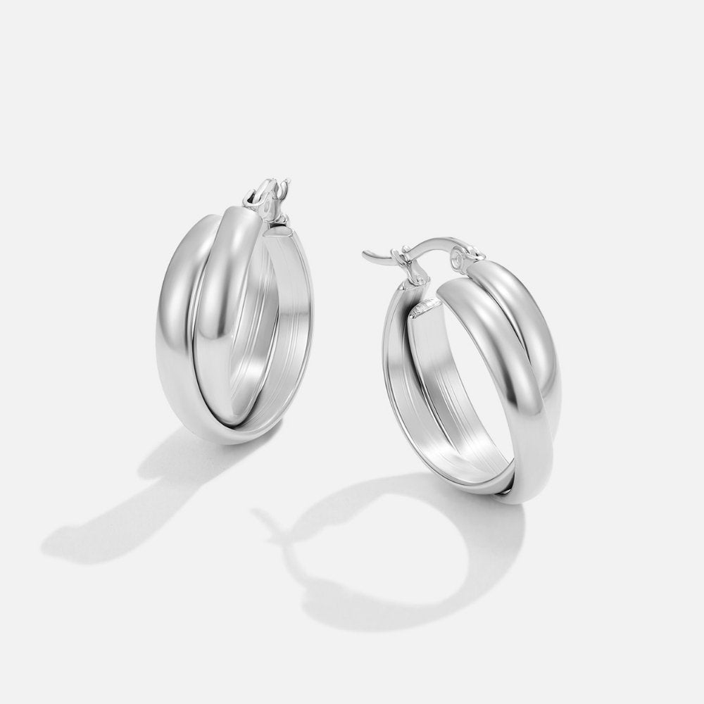 Talia Silver-Tone Hoops