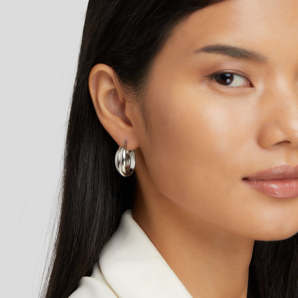 Talia Silver-Tone Hoops