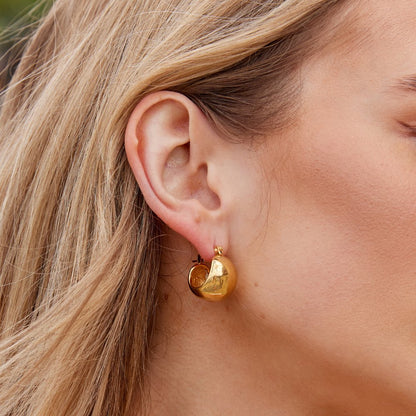 Tara Gold-Tone Chunky Hoop Earrings
