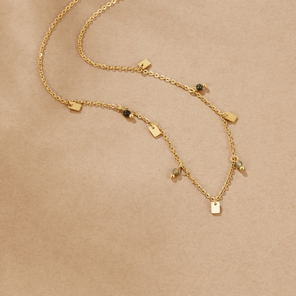 Tara Gold-Tone Square Droplet Necklace