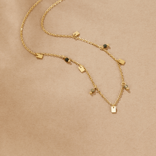 Tara Gold-Tone Square Droplet Necklace