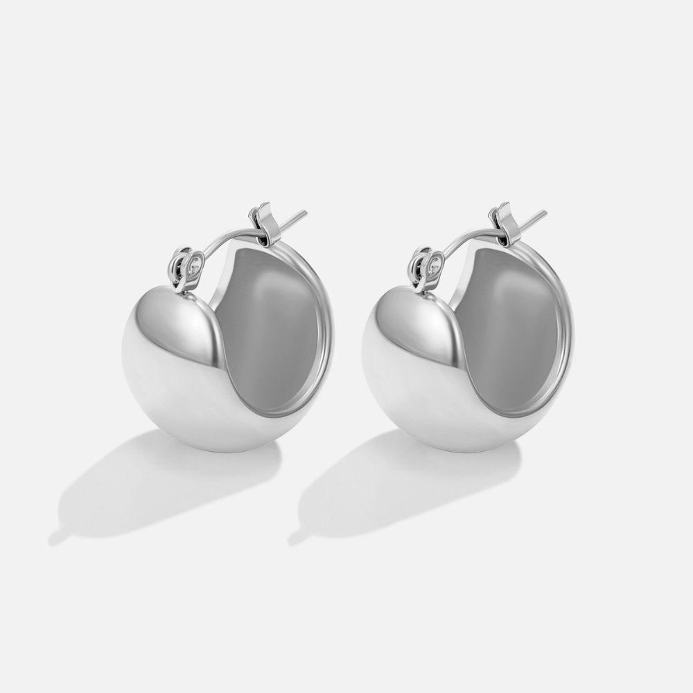 Tara Silver-Tone Chunky Hoop Earrings