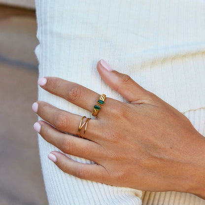Tara Emerald Green Vintage Ring