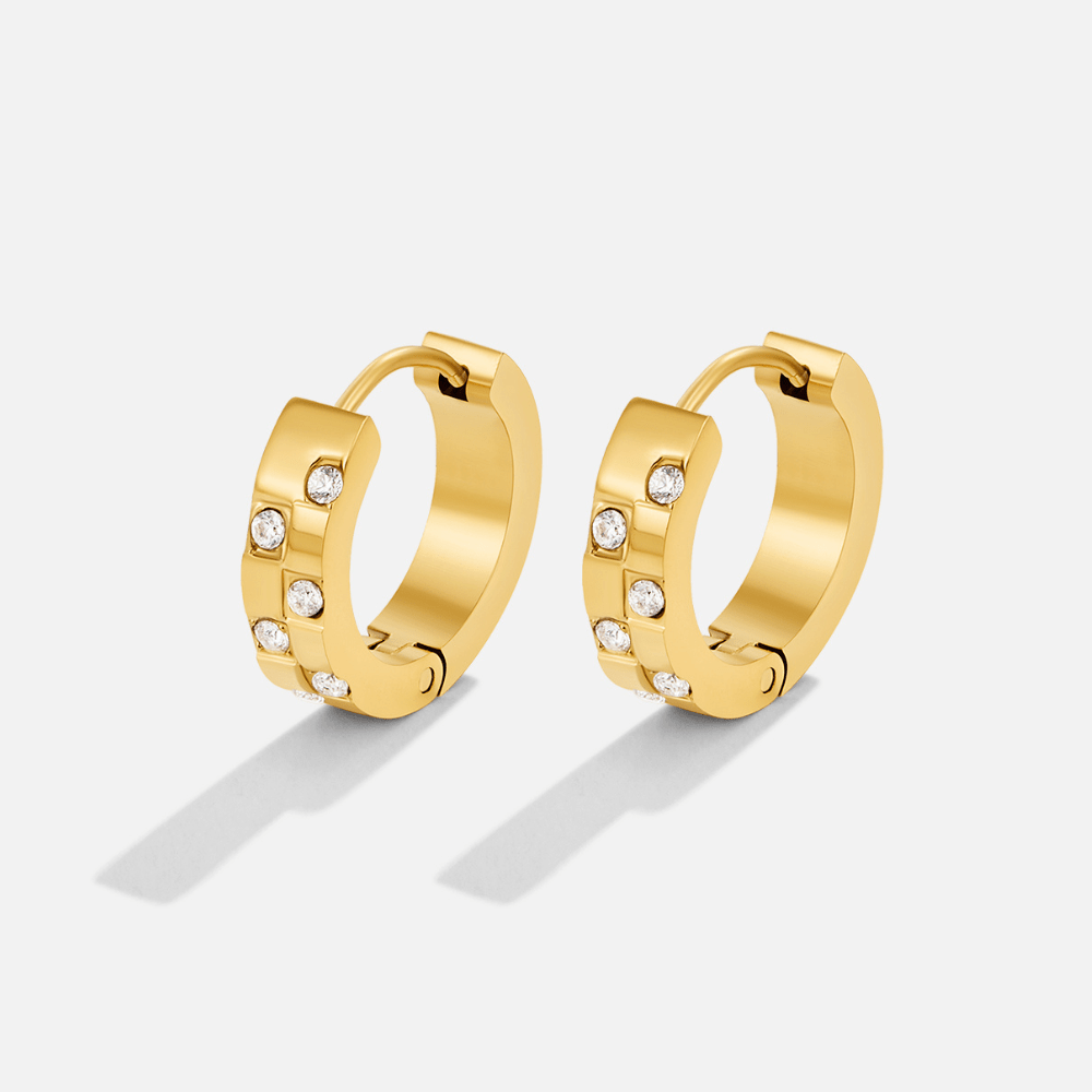 Tasha Crystal Gold-Tone Hoop Earrings