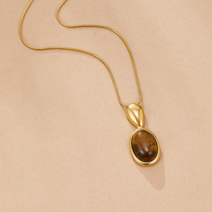Tiger Eye Long Necklace