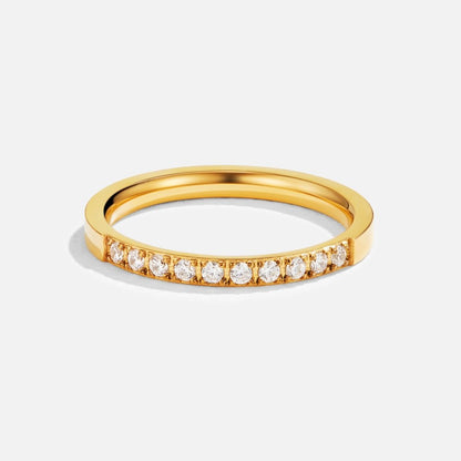 Timeless Gold-Tone Crystal Ring