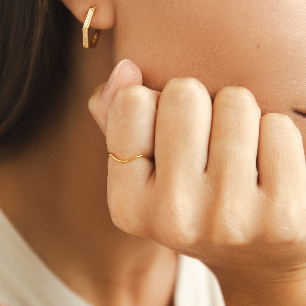 Tina Gold-Tone Stacking Ring