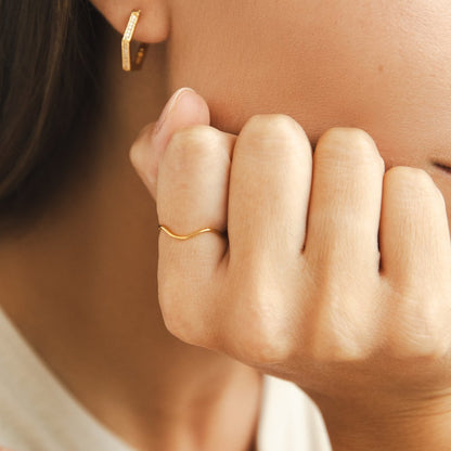 Tina Gold-Tone Stacking Ring
