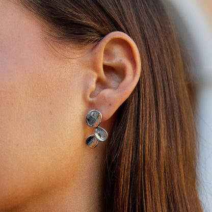 Tori Silver-Tone Petal Drop Earrings