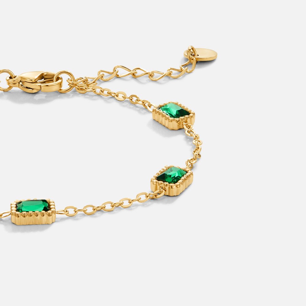 Trinity Emerald Green Bracelet