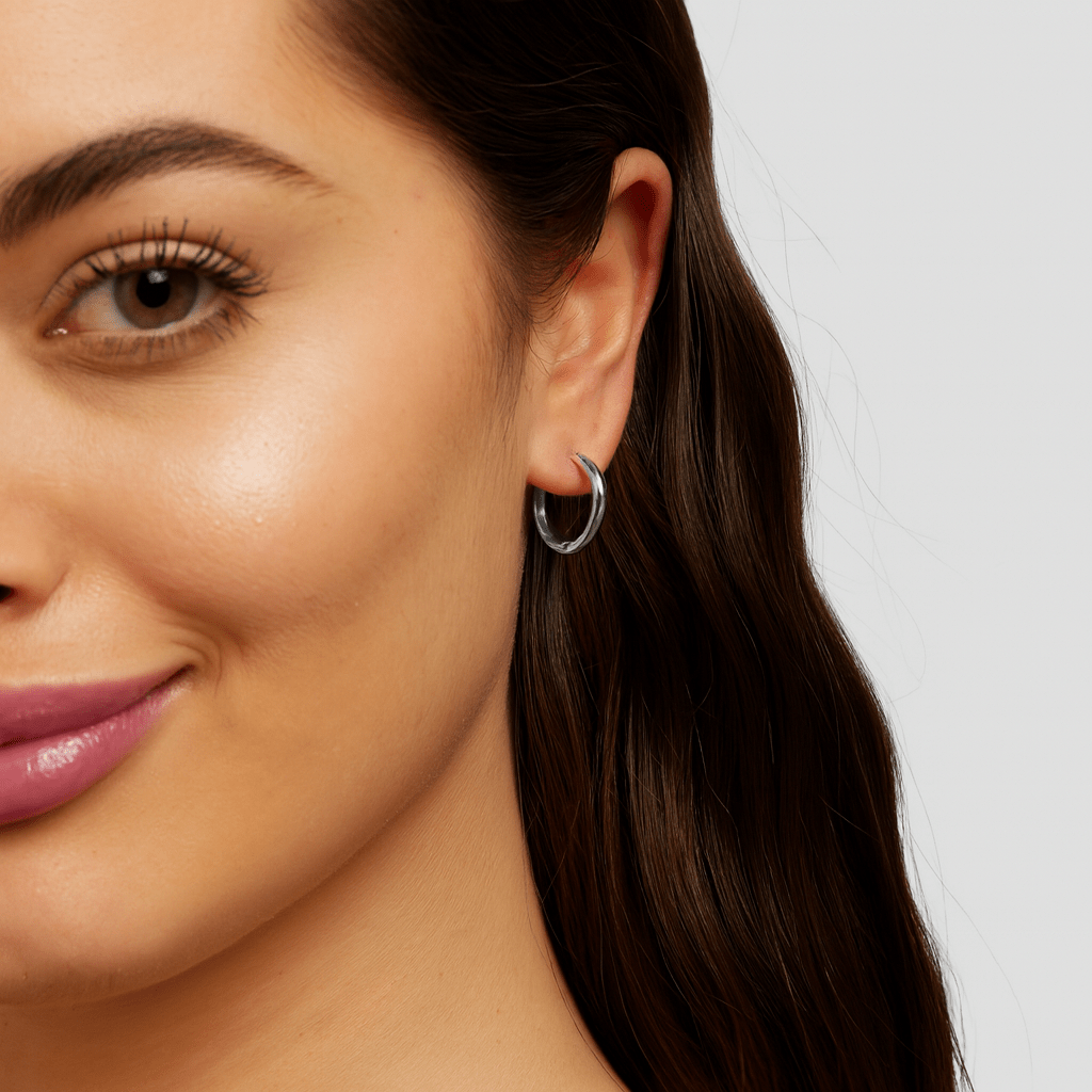 Silver-Tone Triple Hoop Set