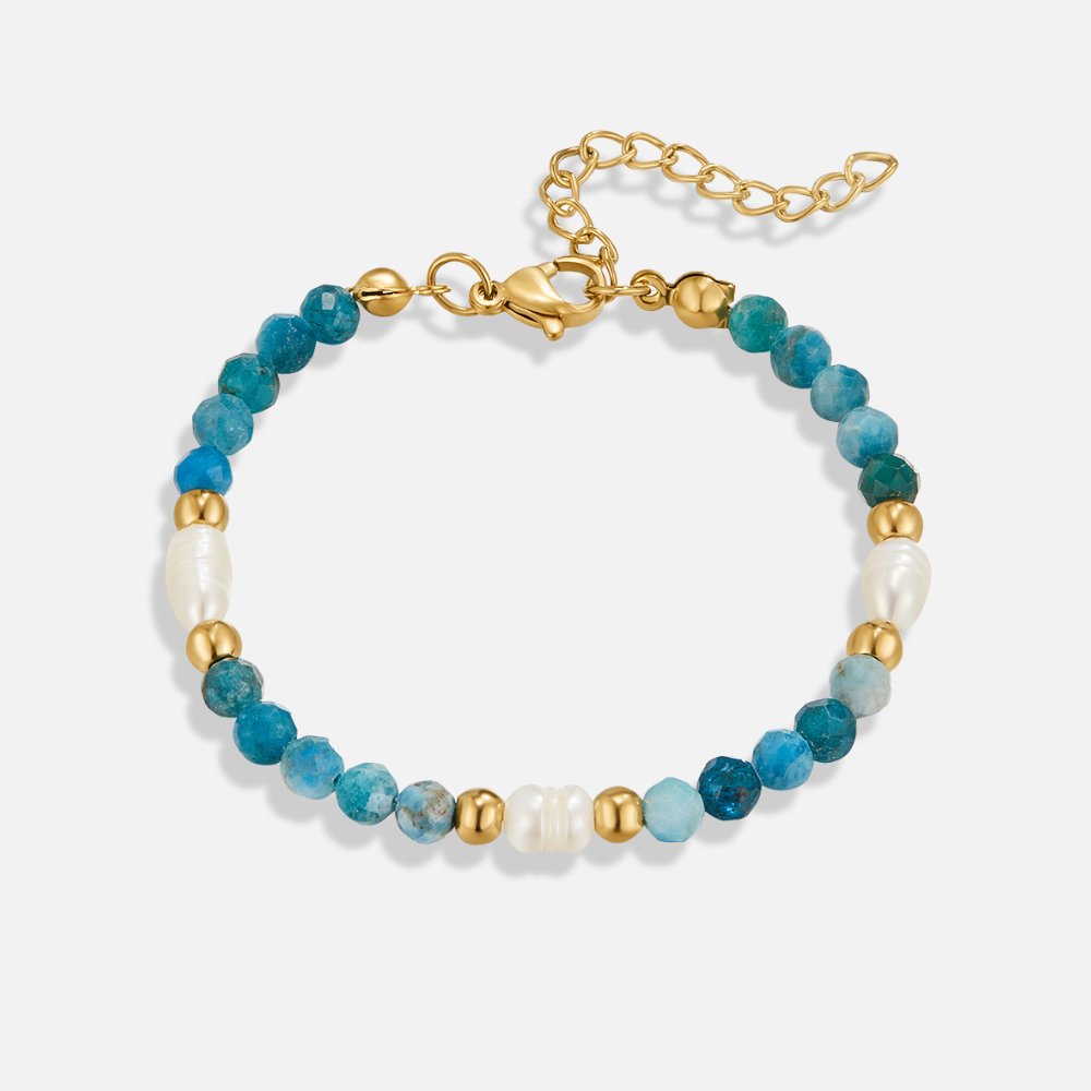 Turquoise and Pearl Beaded Bracelet