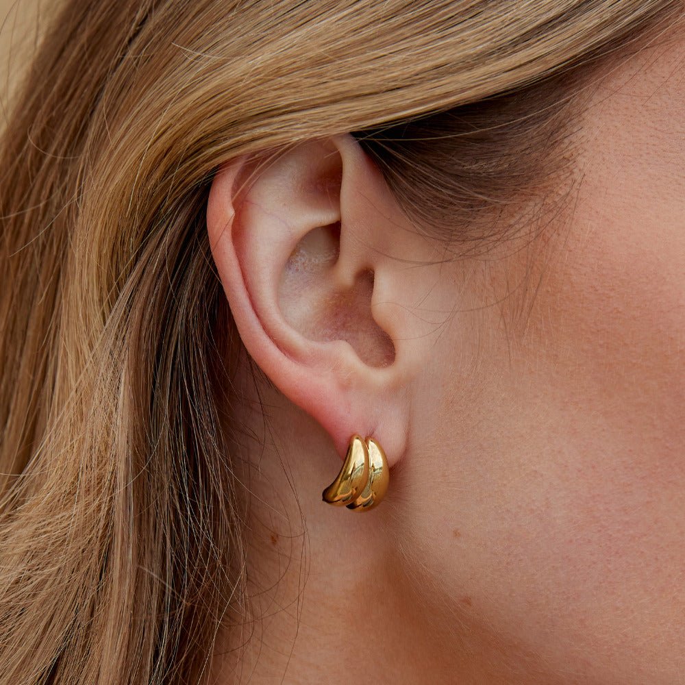 Twin Teardrop Drop Earrings