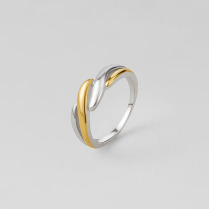 Ella Twisted Two-Tone Ring
