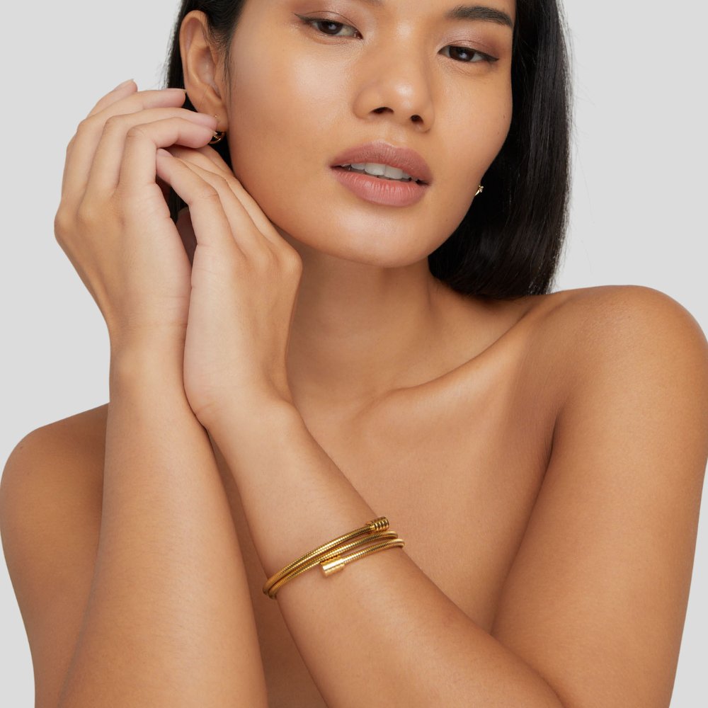 Twisted Gold-Tone Rope Bracelet