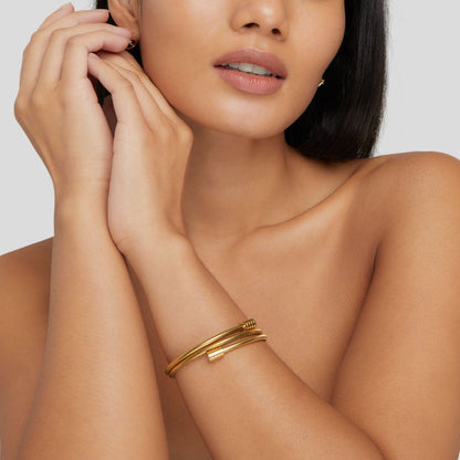 Twisted Gold-Tone Rope Bracelet