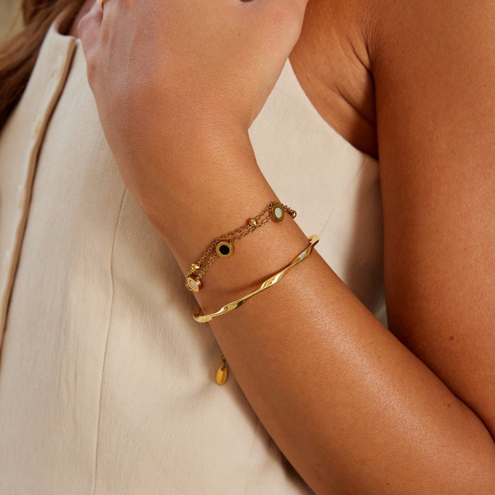 Twisted Gold-Tone Bangle