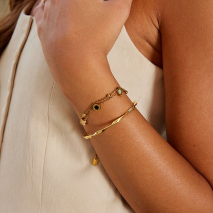 Twisted Gold-Tone Bangle