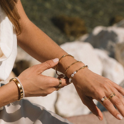 Twisted Gold-Tone Bangle