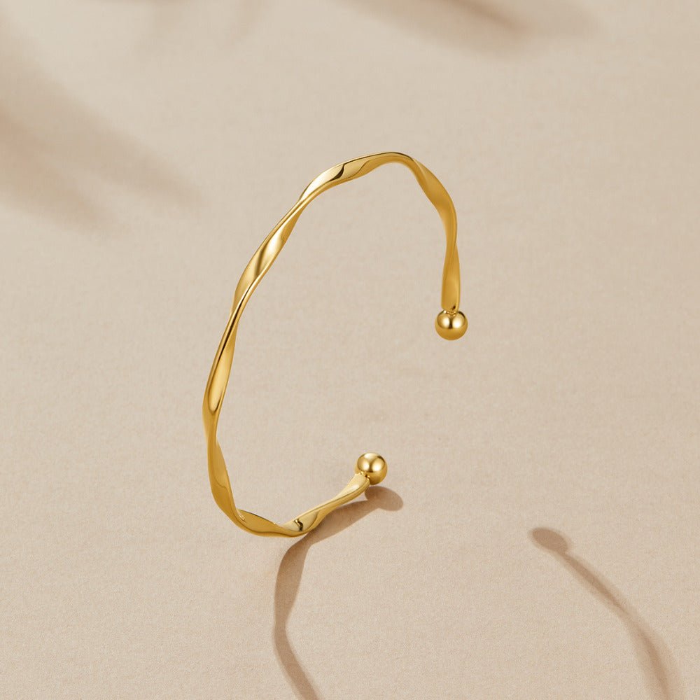 Twisted Gold-Tone Bangle