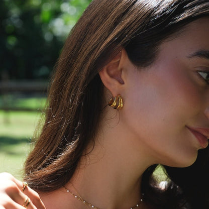 Ivana Twisted Hoop Earrings