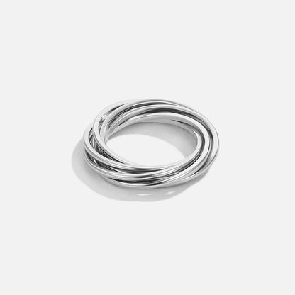 Mia Twisted Silver-Tone Ring