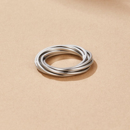 Mia Twisted Silver-Tone Ring