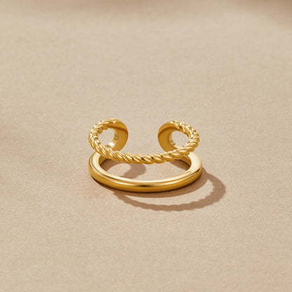 Twisted Tyra Gold-Tone Ring