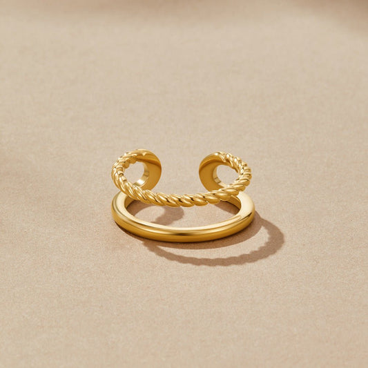 Twisted Tyra Gold-Tone Ring