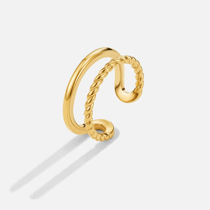 Twisted Tyra Gold-Tone Ring