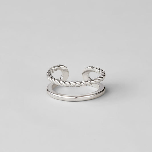 Twisted Tyra Silver-Tone Ring