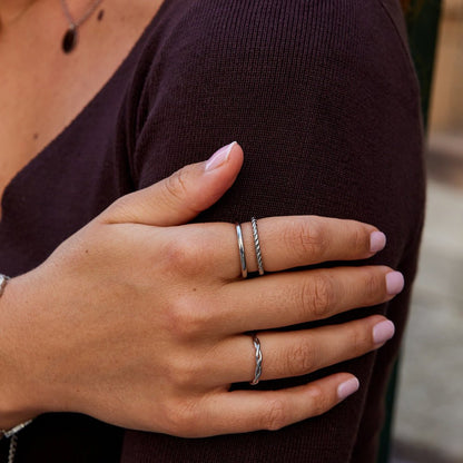 Twisted Tyra Silver-Tone Ring