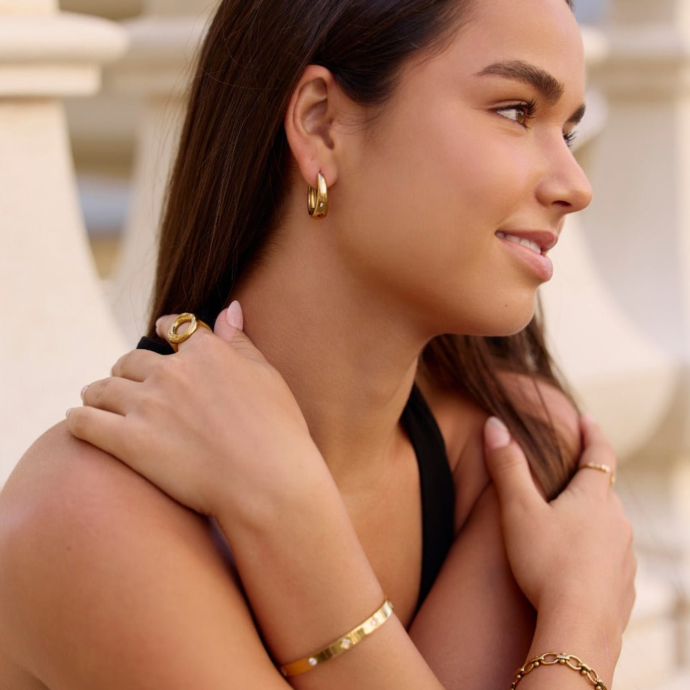 Valentina Gold-Tone Hoop Earrings