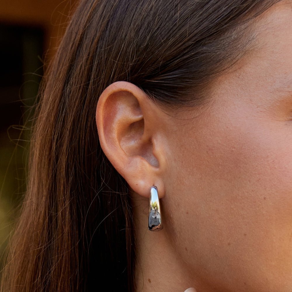 Valentina Silver-Tone Hoop Earrings
